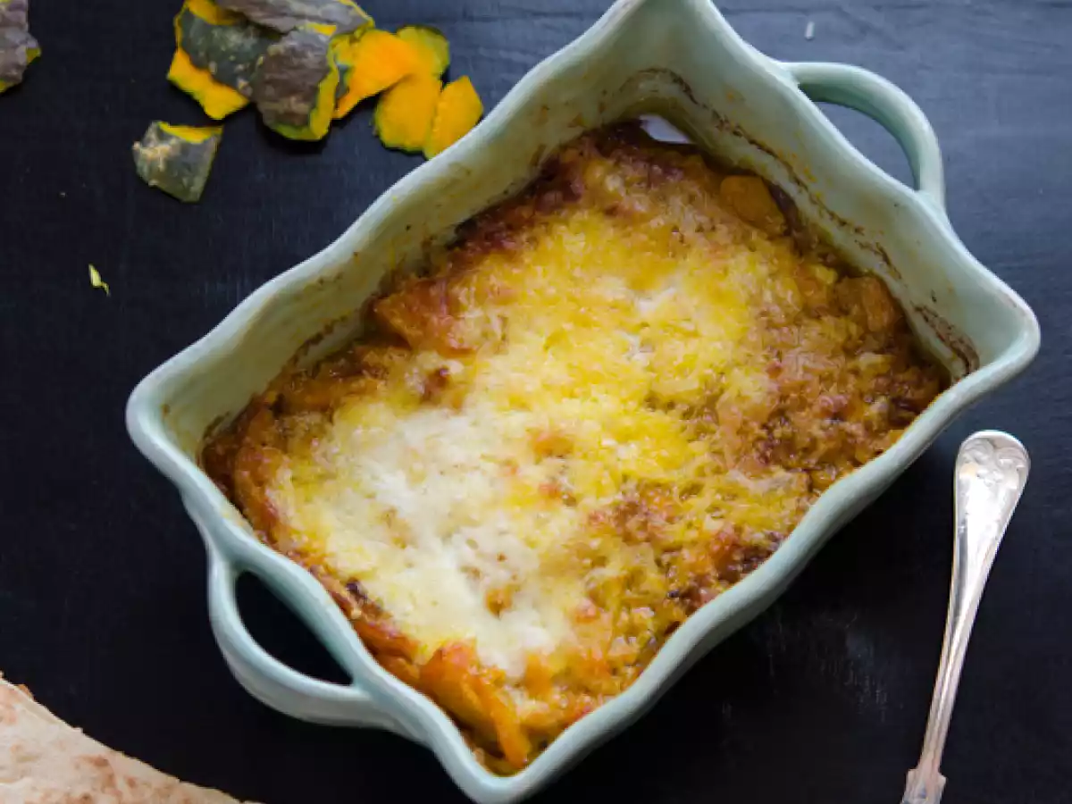Zucca gratinata con provolone piccante Auricchio