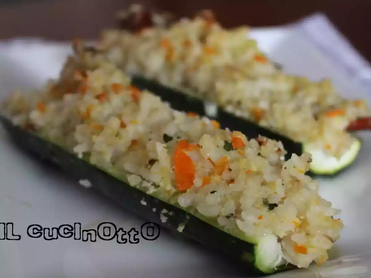 Zucchine ripiene di riso