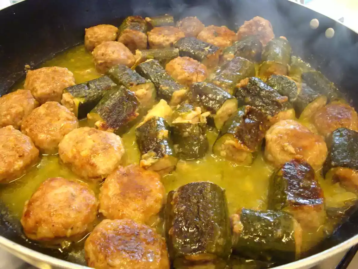 Zucchine ripiene e polpettine - foto 3