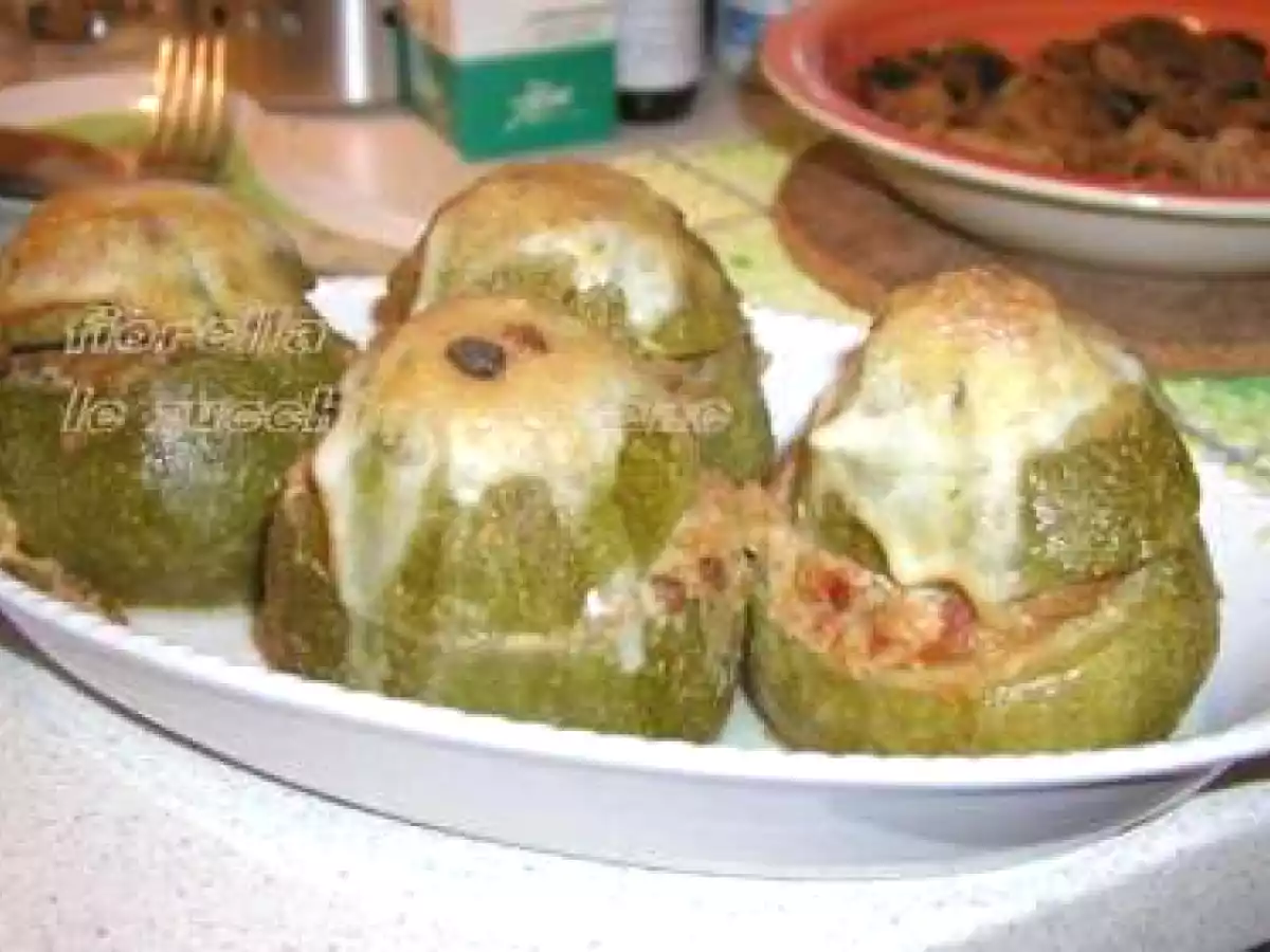 Zucchine tonde con ripieno goloso