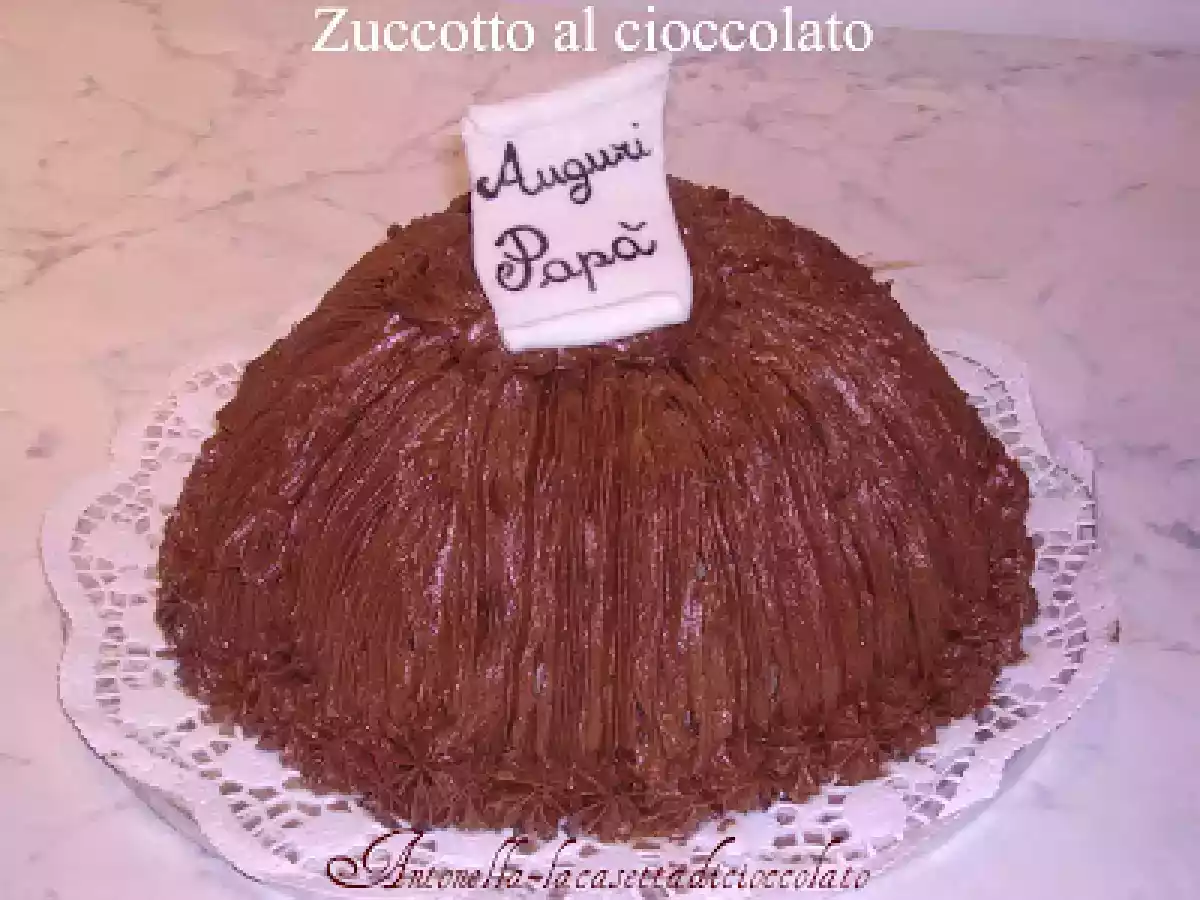 Zuccotto al cioccolato per il papa'