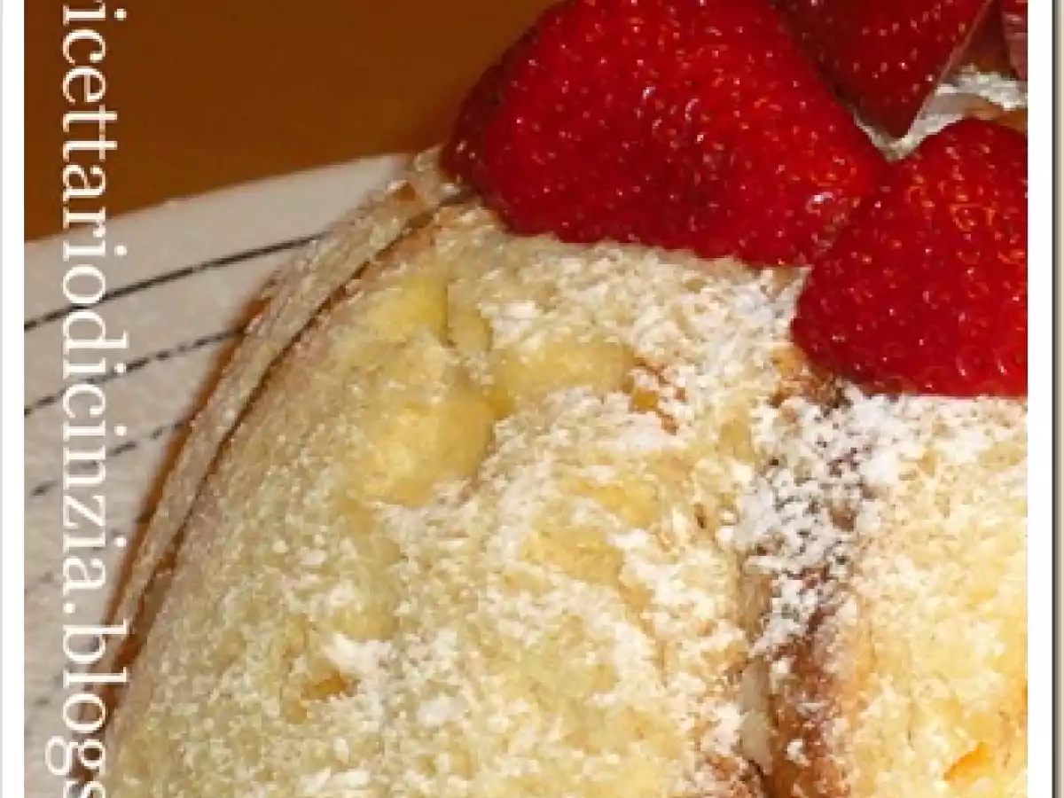 Zuccotto di colomba ricotta e fragole