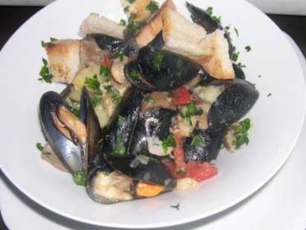 Zuppa di funghi e cozze