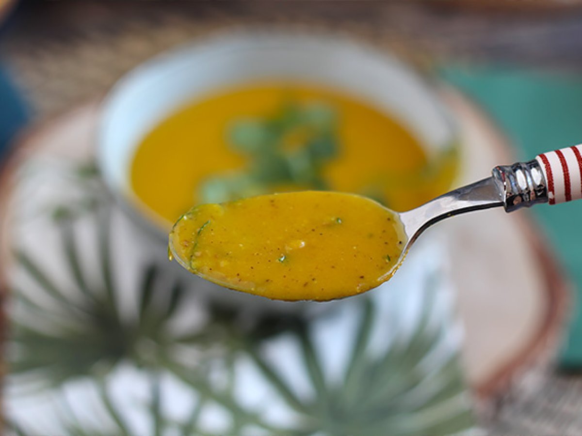 Zuppa di lenticchie corallo e zucca - foto 2