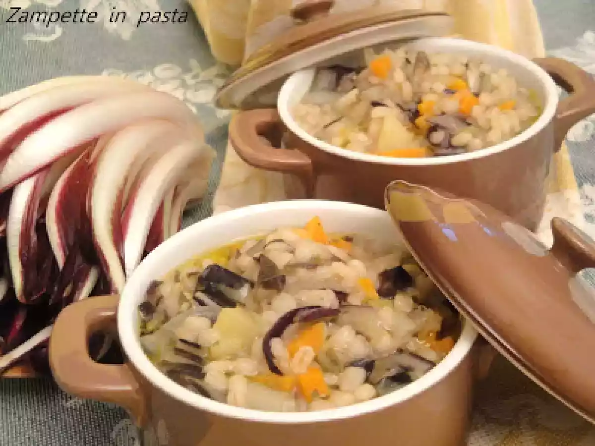 ZUPPA DI ORZO E RADICCHIO ALLA VENETA