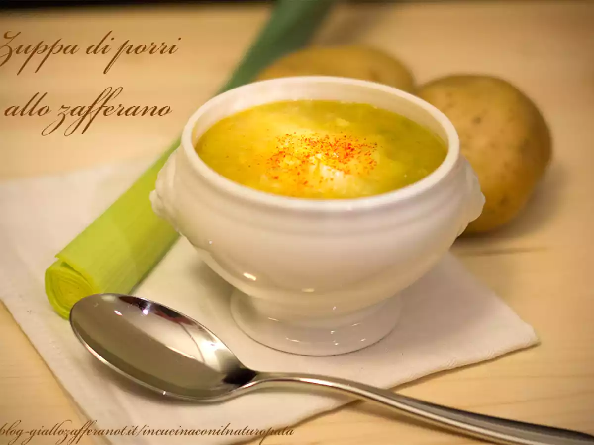 Zuppa di porri allo zafferano