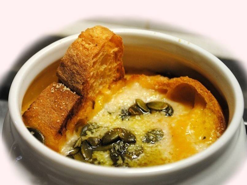 Zuppa di zucca gratinata