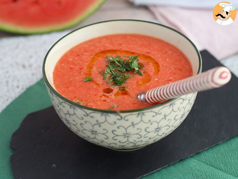 Zuppa fredda pomodori e anguria - foto 2