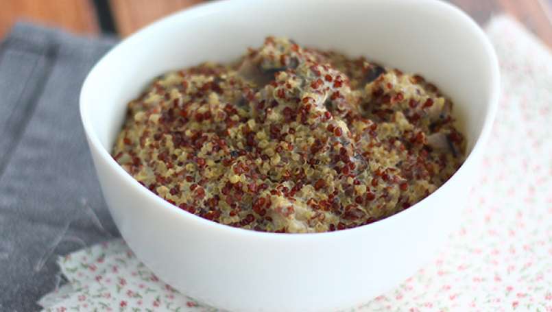 Risotto di quinoa ai funghi - Ricetta vegana
