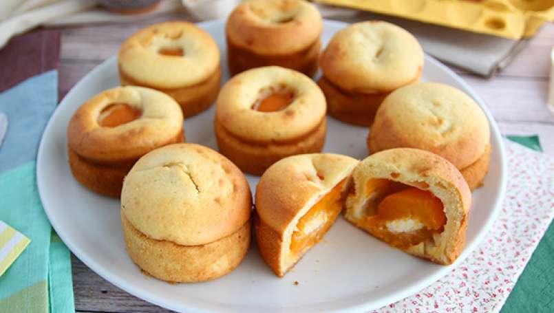 Muffin con albicocche e mascarpone